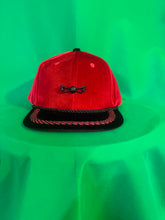 Load image into Gallery viewer, Golf Hat Red &amp; Black Velour