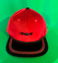 Load image into Gallery viewer, Golf Hat Red &amp; Black Velour