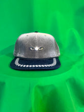 Load image into Gallery viewer, Golf Hat Blue/ Gray Velour