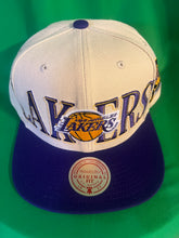 Load image into Gallery viewer, Los Angeles Lakers Cream Across the Board Snapback Hat Mitchell &amp; Ness