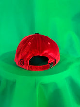 Load image into Gallery viewer, Golf Hat Red &amp; Black Velour