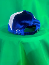 Load image into Gallery viewer, Golf Hat Blue Velour &amp; White Mesh