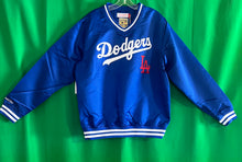 Load image into Gallery viewer, Mitchell &amp; Ness Los Angeles Dodgers Full Count V-Neck Pullover Satin Jacket