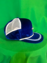 Load image into Gallery viewer, Golf Hat Blue Velour &amp; White Mesh