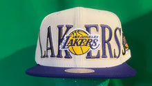 Load image into Gallery viewer, Los Angeles Lakers Cream Across the Board Snapback Hat Mitchell &amp; Ness