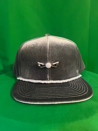 Silver Velour Golf Hat