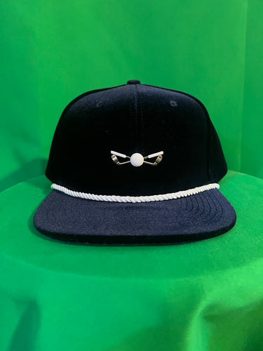 Navy Velour Golf Hat