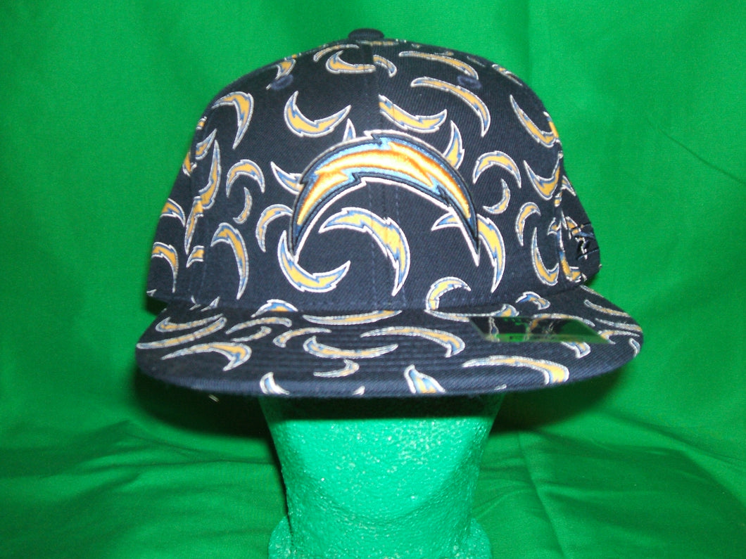 NFL Los Angeles Chargers Reebok ( print all over) Hat Fitted