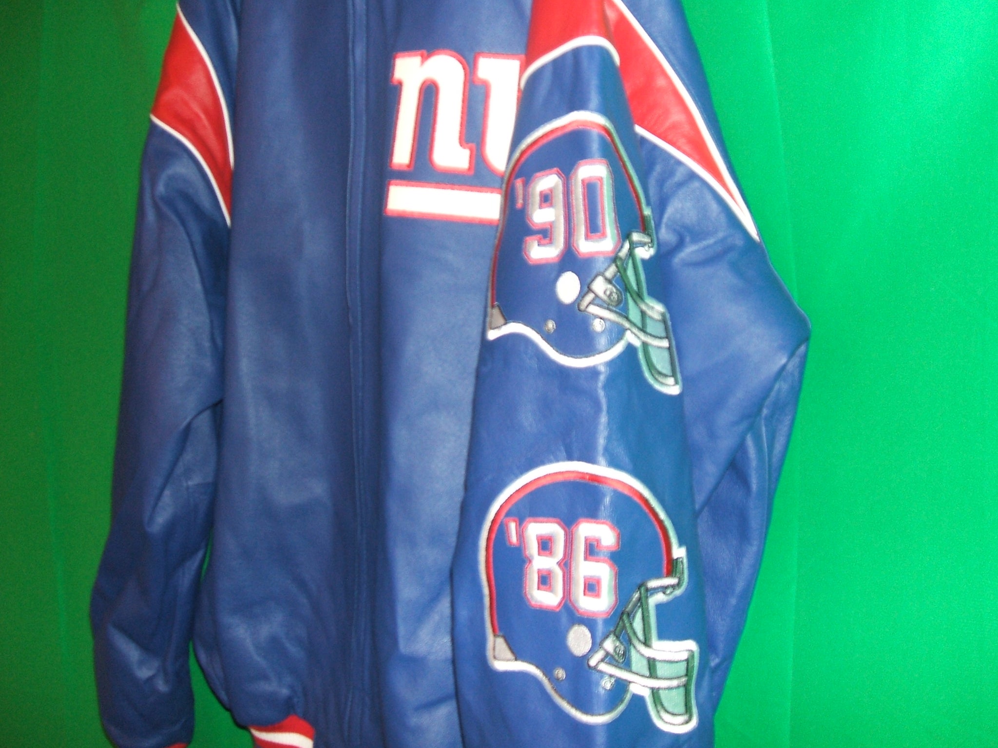 NFL New York Giants Authentic all Leather Super Bowl Jacket – Napsac Shop