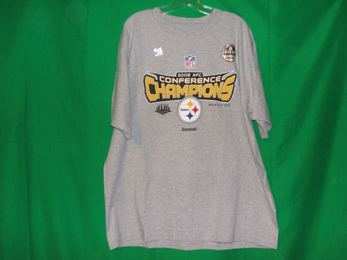NFL Pittsburgh Steelers Reebok MEMORABILIA* 2008 AFC Champions T-Shirt