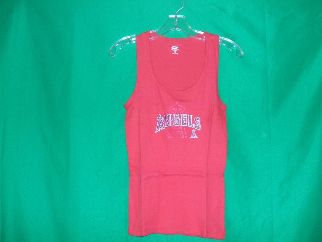 MLB Ladies Los Angeles G-III Sports Ribbed Tank Top* T-Shirt with Rhinestones