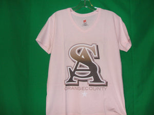 Santa Ana SA Orange County Ladies Napsac* V-Neck T-Shirt