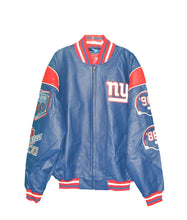 Load image into Gallery viewer, NFL New York Giants Authentic all Leather Super Bowl Jacket
