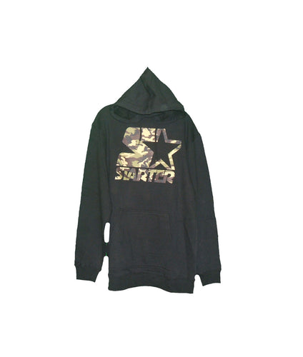 STARTER Brand Camo Pullover Hoodie sweatshirt ( color black)