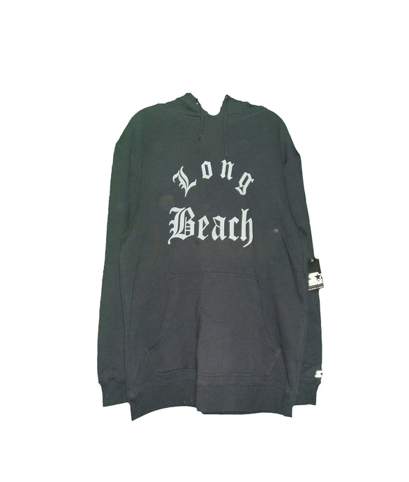 STARTER Brand LONG BEACH Pullover Hoodie (color black)
