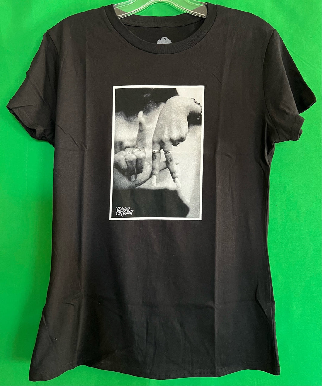 LA  Hands  (women) Black, T-shirt by: Estevan Oriol - Joker Brand